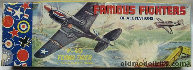 Aurora 1/48 Curtiss Warhawk P-40 Flying Tiger 'Train' Artwork, 44-59 plastic model kit